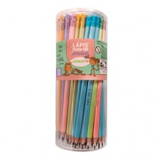 MP-L09 - Lápis Preto Perolado com Borracha Pastel